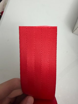 Cinturón de seguridad color rojo 6m