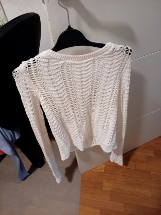 Camiseta playera crochet blanca