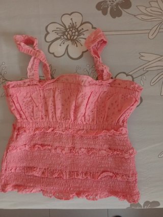 Top rosa Topshop algodón talla única