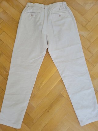 Pantalon Lino Beige Claro UNIQLO