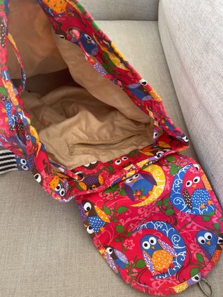Mochila tela búhos multicolor