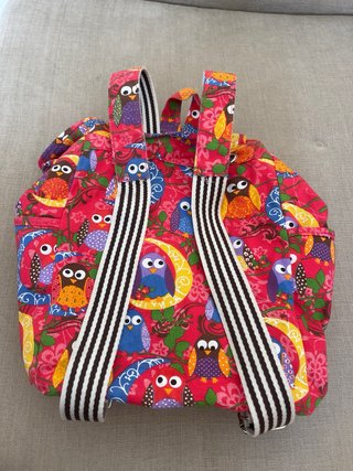 Mochila tela búhos multicolor