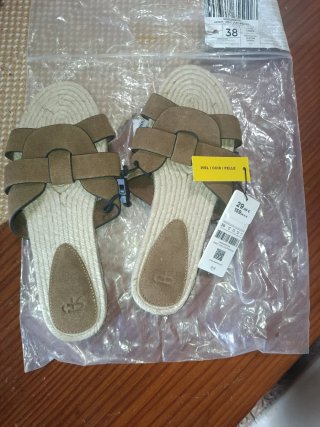 Parfois Sandalias Piel Talla 38 Beige/Marrón