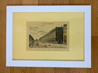 Grabado original 1835 Rue de Rivoli certificado