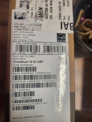 Lenovo ThinkBook 16 G7 ARP