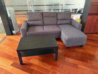 Sofá Chaiselongue 3 plazas gris Ikea
