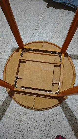 Mesa redonda extensible madera 90-175 cm