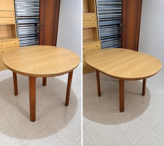 Mesa redonda extensible madera 90-175 cm