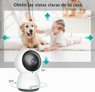 Cámara Vigilancia WiFi Interior 360° Sirena