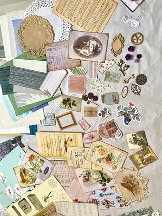 Kit Papeles y Ephemera Journal Lote 175