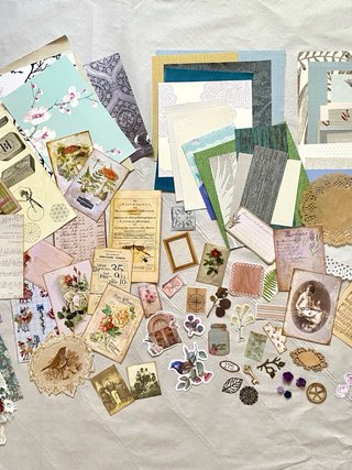 Kit Papeles y Ephemera Journal Lote 175
