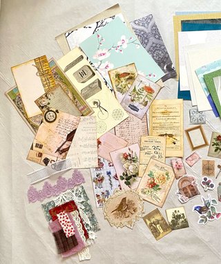 Kit Papeles y Ephemera Journal Lote 175