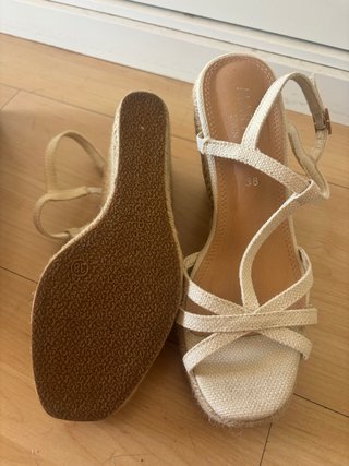 Cuñas Esparto Beige Talla 38