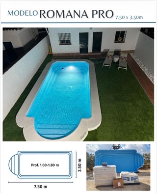 Piscina de poliéster todas las medidas