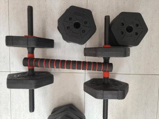 Set de Pesas Ajustables Negro