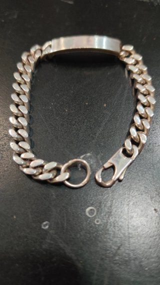Pulsera Plata Ley 925 maciza Eslabón Cubano para h