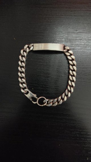 Pulsera Plata Ley 925 Cubana maciza para hombre