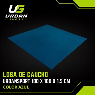 Losa Caucho UrbanSport 100x100x1.5cm Azul