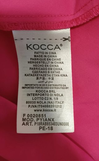 Kocca Vestito con cintura Taglia M