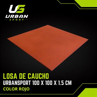 Losa Caucho UrbanSport 100x100x1.5cm Roja