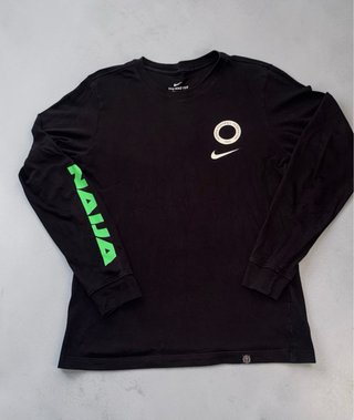 Camiseta Nike Nigeria Manga Larga Negra