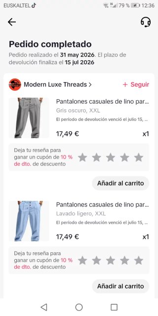 2 Pantalones Lino Modern Luxe Threads XXL