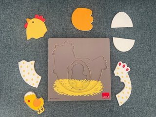Puzzle Madera Goula Gallina y Pollito