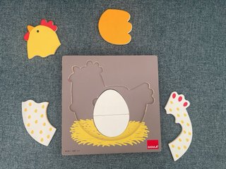 Puzzle Madera Goula Gallina y Pollito