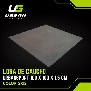 Losa Caucho UrbanSport 100x100x1.5cm Gris