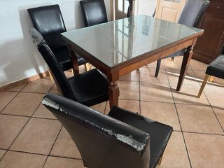 Mesa Comedor Extensible + 6 Sillas Madera