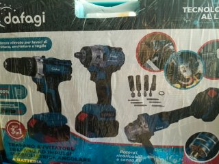 Kit 3 en 1 Dafagi: Taladro, Atornillador, Amolador