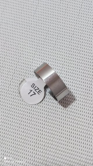 Anillo Acero Inoxidable Talla 17.3 mm