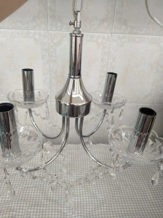 Lampadario 4 luci cristallo