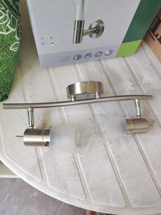 Lámpara de techo metal y cristal
