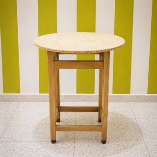 Mesa auxiliar redonda madera 50cm