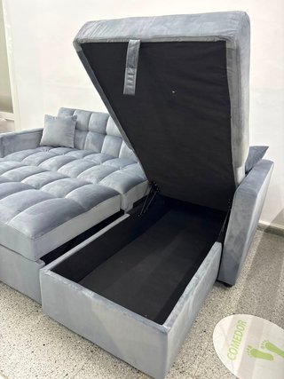 Sofá CHAISE LONGUE Cama Terciopelo NUEVO