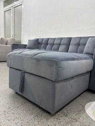 Sofá CHAISE LONGUE Cama Terciopelo NUEVO