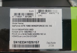Gigabyte GTX 1060 3GB