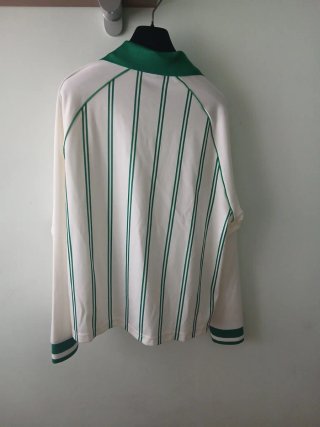 Polo H&M Manga Larga Verde y Blanco Talla M