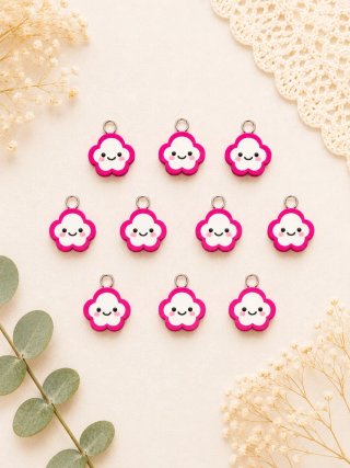 10 colgantes nube sonriente kawaii