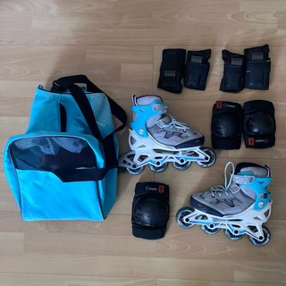 Patines Oxelo niño Talla 32-36 + Protecciones