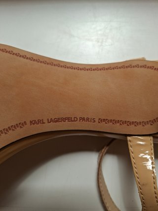 Sandalias Karl Lagerfeld Beige Tacón Correa