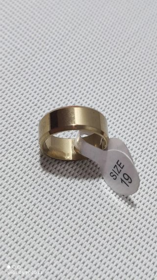 Anillo Acero Inoxidable Talla 19 Dorado