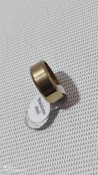 Anillo Acero Inoxidable Talla 19 Dorado