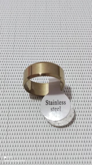 Anillo Acero Inoxidable Talla 19 Dorado