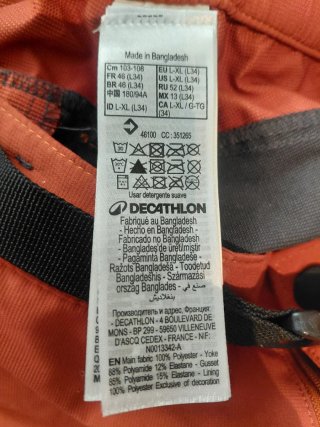 Pantalón Montaña Trekking Talla L-XL (L34) MT500