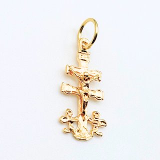Colgante de Oro 18K, Cruz Caravaca, 1.36gr