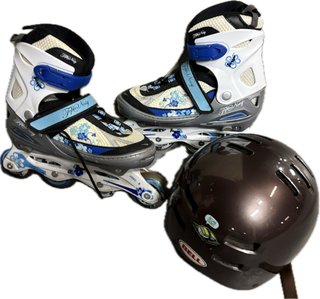 Patines en línea y casco Bell