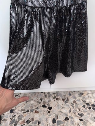 Tuta corta H&M glitter nera