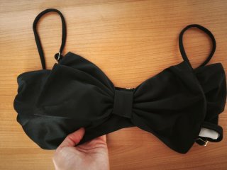 Top bikini lazo negro